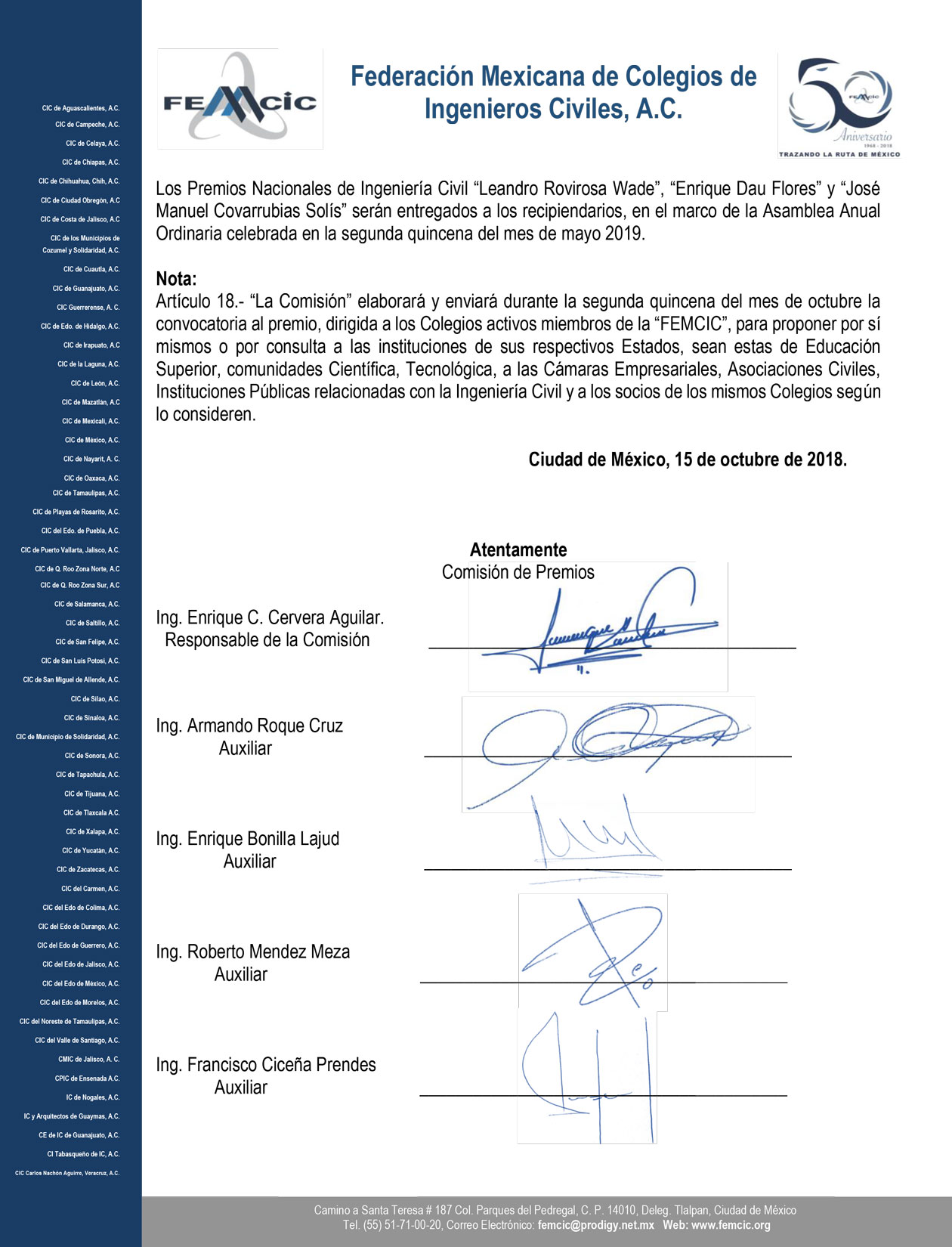 CONVOCATORIA FEMCIC 3