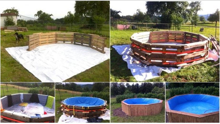 piscina con pallets