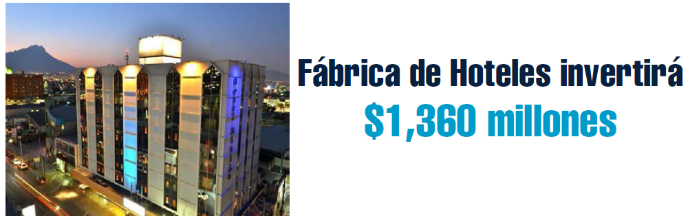 Fábrica de Hoteles invertirá $1,360 millones