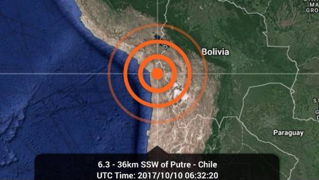 Sismo de 6.3 sacude regiones del centro de Chile