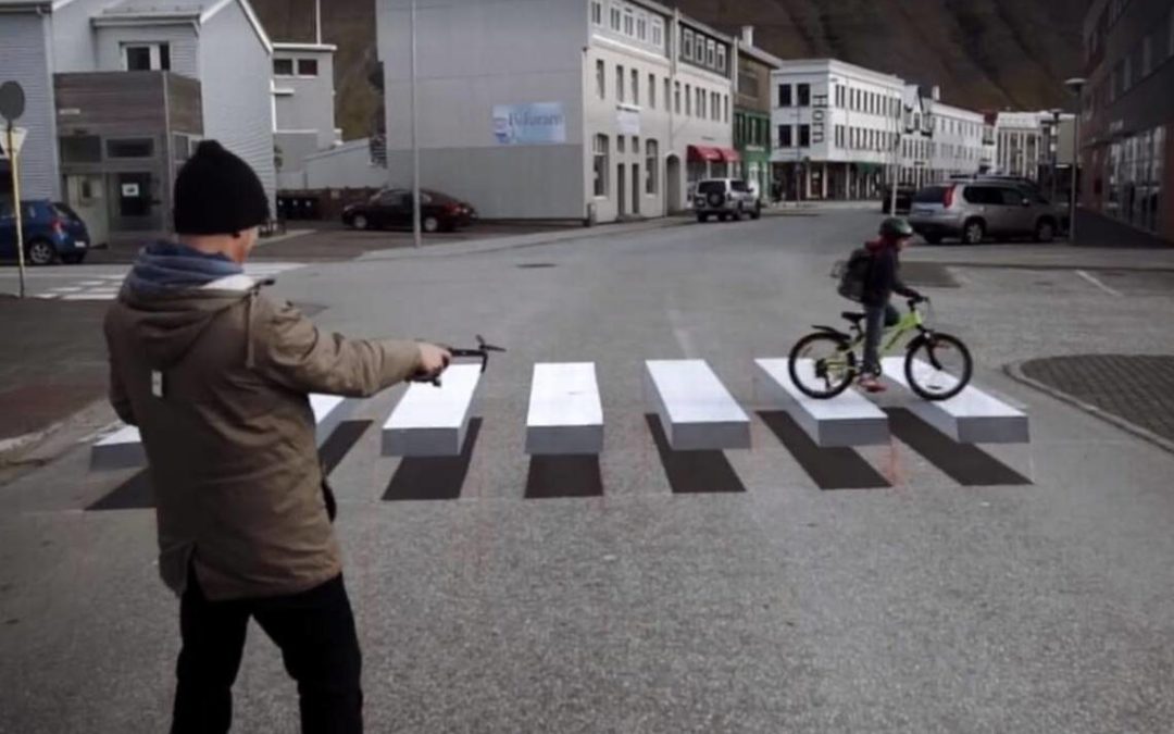 El paso peatonal 3D, la solución perfecta para que conductores respeten a los peatones