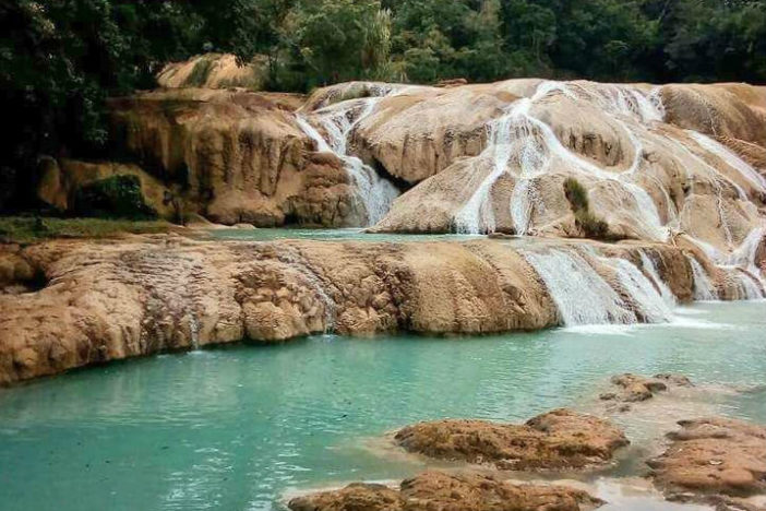 Se “secan” las cascadas de Agua Azul; autoridades indagan causas del fenómeno