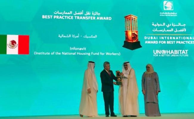 Premian en Dubái al Infonavit por políticas de desarrollo sostenible