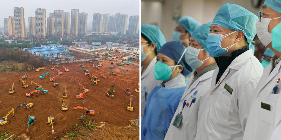 Construye Wuhan hospital en 10 días para pacientes de coronavirus