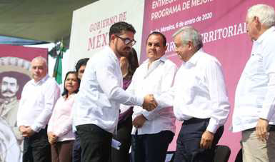 Programa de Mejoramiento Urbano Gobierno de México entrega primeras obras del PMU en Ayala, Morelos