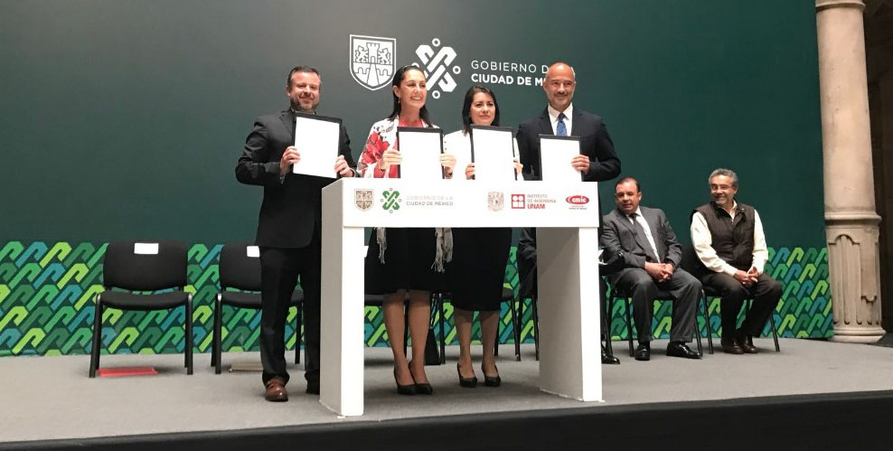 Firman convenio Gobierno de la Ciudad de México, CMIC y UNAM para mejorar calidad de edificaciones