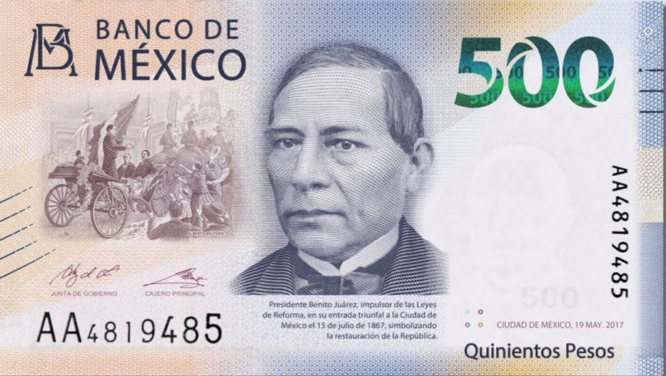 Eligen billete mexicano como el segundo más bonito del mundo