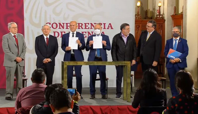 La ONU y el Gobierno de México. Firman convenio para compras consolidadas de medicamentos y vacunas.