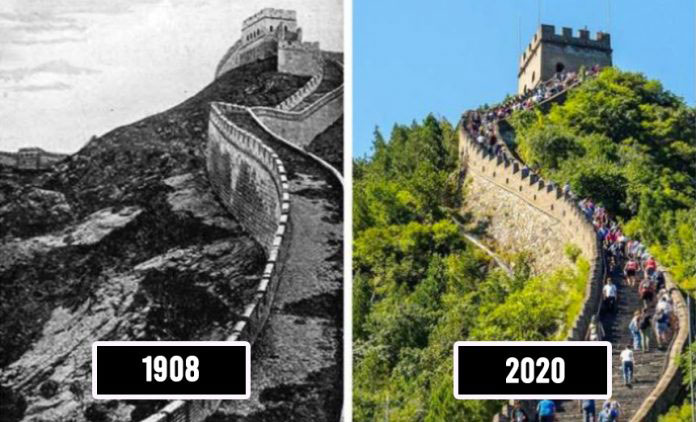 Fotos de lugares históricos que cambiaron en 100 años