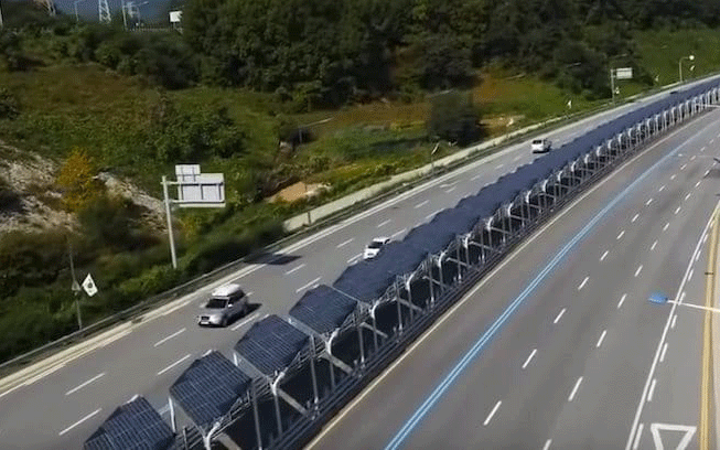 En Corea del Sur construyen un carril bici que genera energía en mitad de una autopista