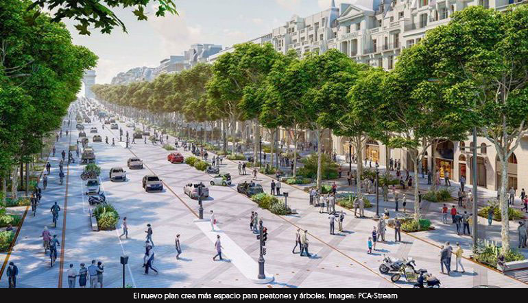 París planea convertir los Campos Elíseos en un jardín lleno de vida