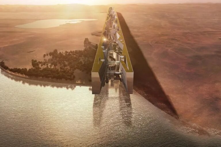 El impresionante plan de Arabia Saudita para construir un edificio de 120 km de largo en el desierto