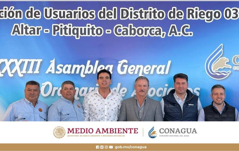 Participa Conagua en la XXXIII Asamblea General Ordinaria de ASIDUR en Caborca