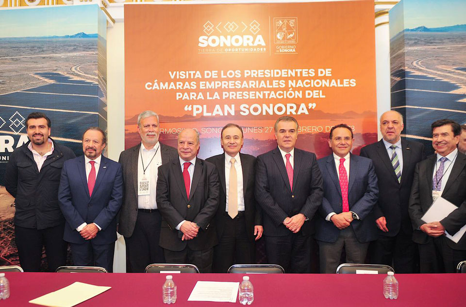 Es el momento para Sonora.  Líderes de cámaras empresariales nacionales respaldan el Plan Sonora, ADM