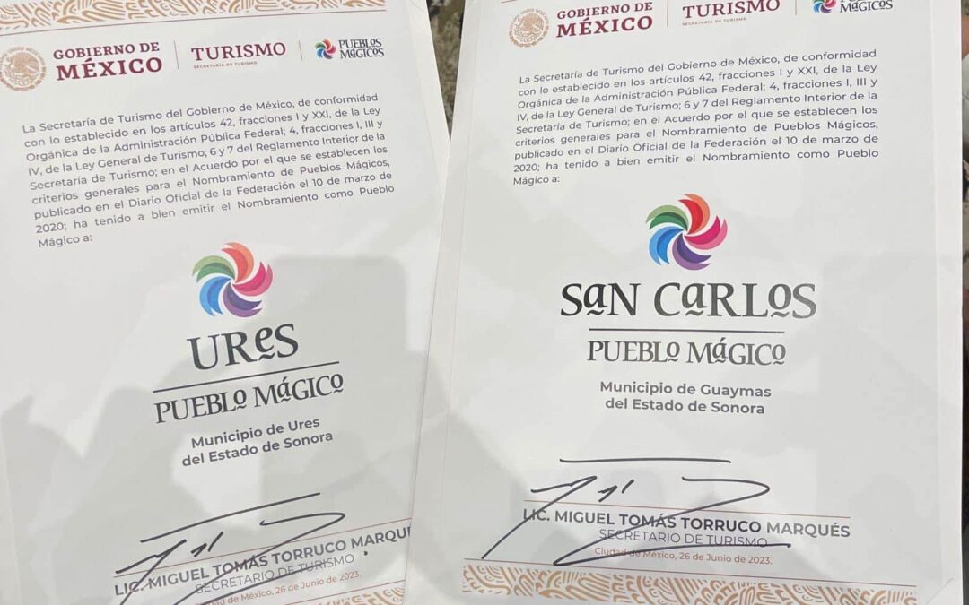 Ures y San Carlos del Estado de Sonora. Nuevos Pueblos Mágicos a Sonora.