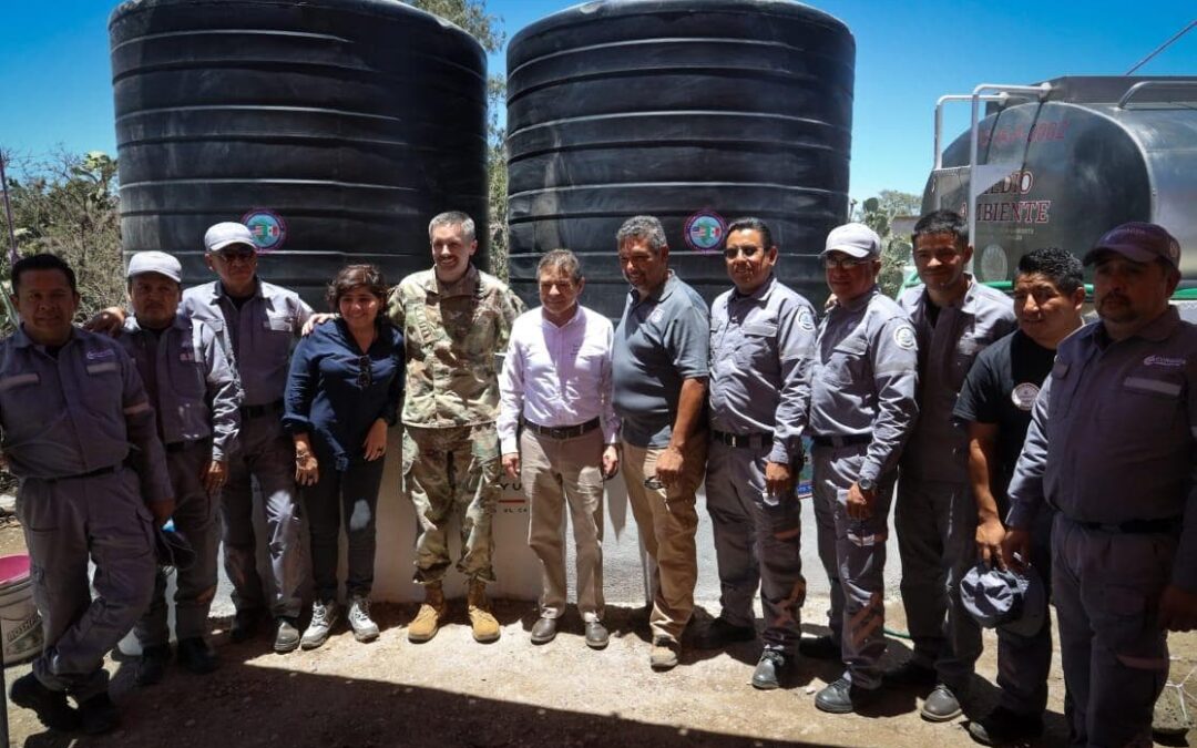 Instalan Conagua y Comando Norte de los EUA sistemas de agua potable en comunidades vulnerables de Hidalgo
