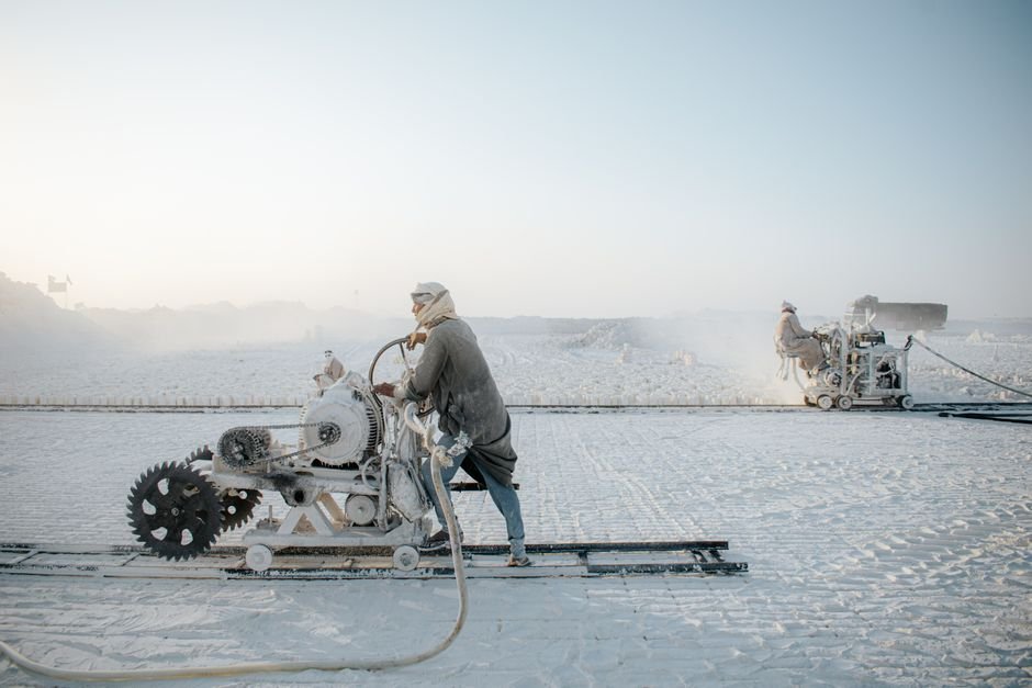 construction workers on mining site