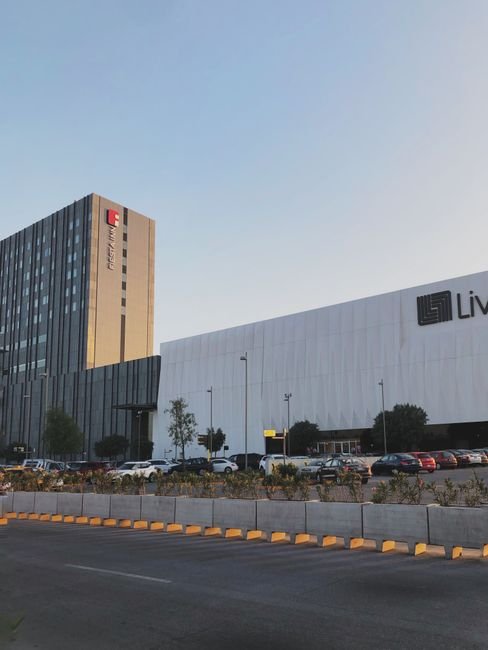 modern hospital exterior Mexico