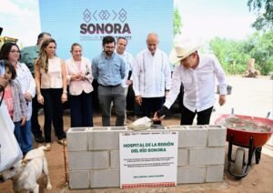 Alfonso Durazo coloca la primera piedra del Hospital de la Región del Río Sonora en Ures