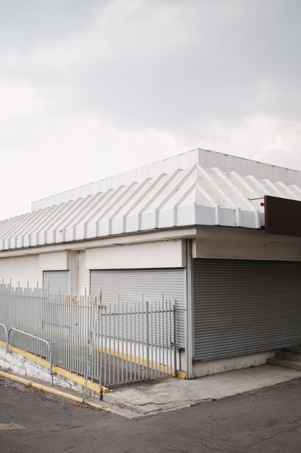 Industrial park warehouses and modern logistics facility in the desert